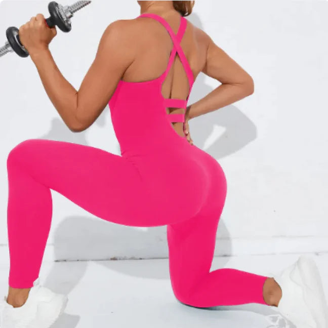 Seamless Quick-Dry Sleeveless Yoga Jumpsuit