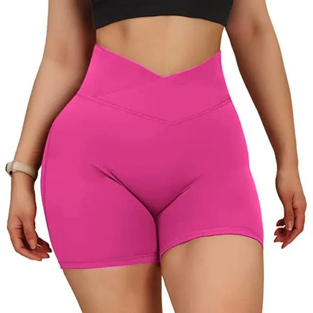 Sports Shorts Women High Waist Workout Seamless Fitness Yoga Shorts